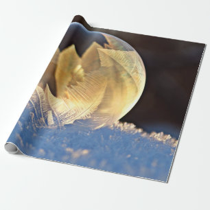 Papel De Presente Bolha de sabão na neve