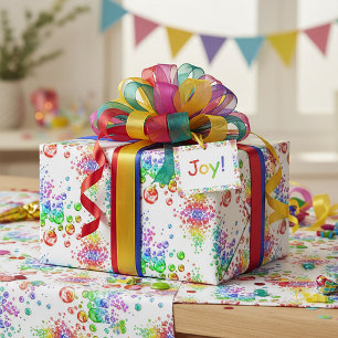 Papel De Presente bolhas coloridas