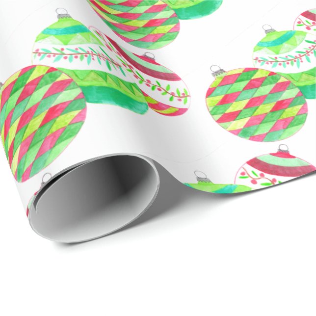 Papel De Presente bolhas coloridas de Natal (Ponta do rolo)