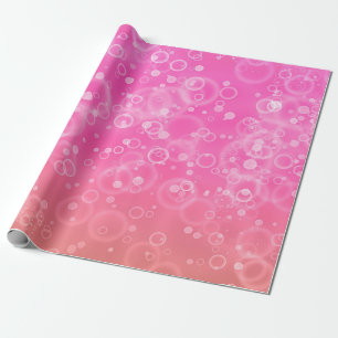 Papel De Presente Bolhas Cor-de-Rosa