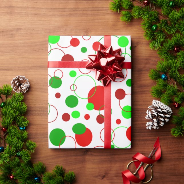 Papel De Presente Bolhas de Feriado (Presente de Natal)