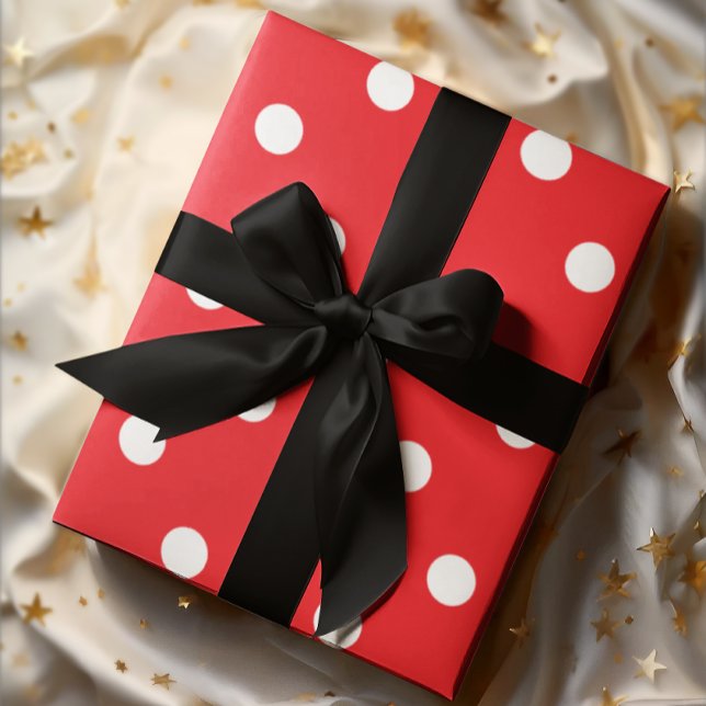 Papel De Presente Bolinha Vermelha (Criador carregado)
