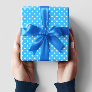 Papel De Presente Bolinhas azuis