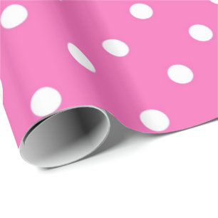 Papel De Presente Bolinhas clássicas, adoráveis, elegantes, rosa e b