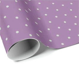Papel De Presente Bolinhas de cinzas no fundo roxo
