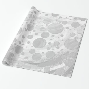Papel De Presente Bolinhas de Cinzas Rainy Sky