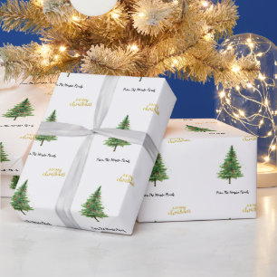 Papel De Presente Bolinhas de Natal de Pinheiro Feliz Natal