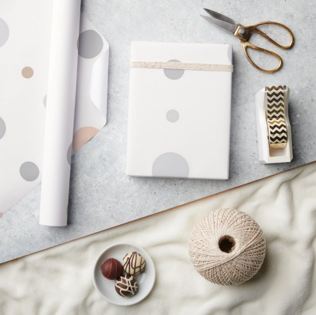 Papel De Presente Bolinhas de Pastas Multicolores (Artesanato)