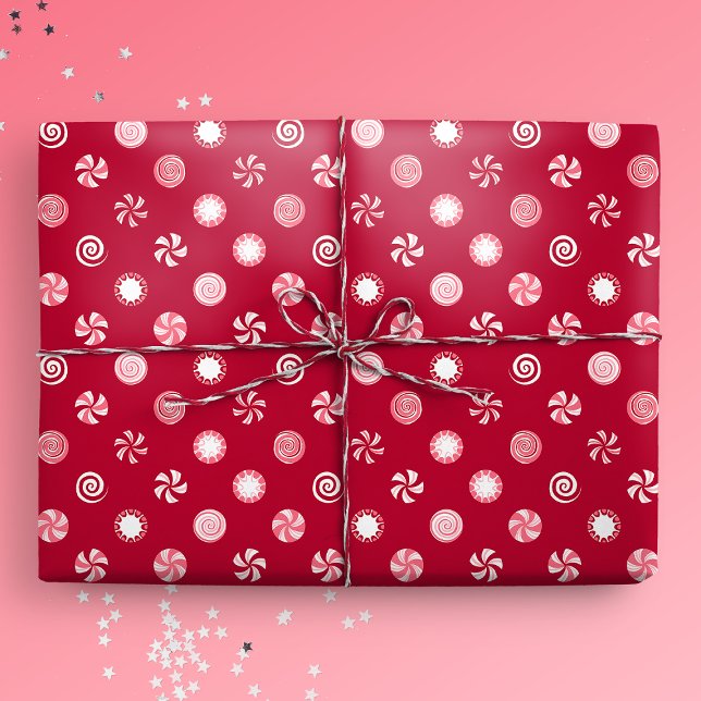 Papel De Presente Bolinhas de pimenta-pimenta-de-Natal (Gift mockup)