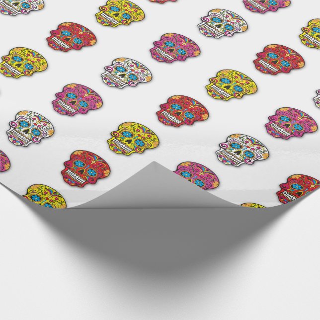 Papel De Presente Bolinhas do crânio do açúcar (Ponta)