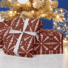 Papel De Presente Bolinhas Dourada Chocolate Castanho