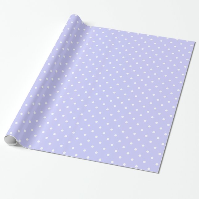 Papel De Presente Bolinhas Lilac (Desenrolado)