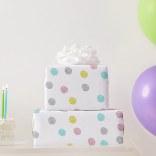 Papel De Presente Bolinhas Pastel