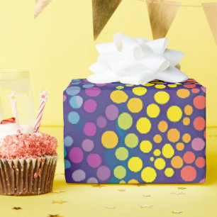 Papel De Presente Bolinhas Rainbow Wonky