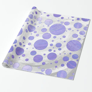 Papel De Presente Bolinhas roxas de Sun