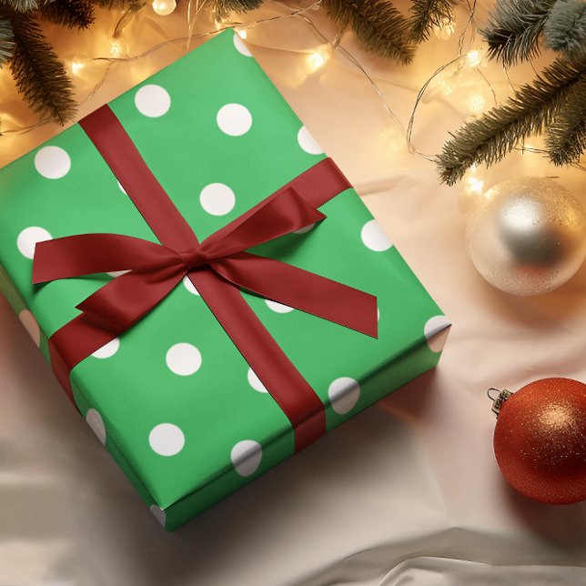 Papel De Presente Bolinhas Verde (Criador carregado)