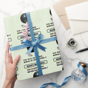 Papel De Presente Bolinhos de Leão Engraçados Versus Boliches, Anive