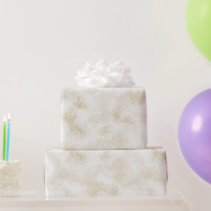 Papel De Presente Bolo de Aniversário de Pelo Abstrato Creme de Marf