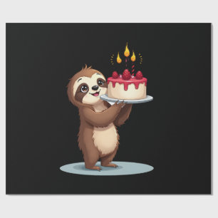 Papel De Presente Bolo de Aniversário Engraçado com Fantasia de Preg