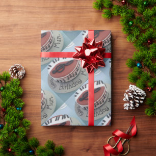 Papel De Presente Bolo de mãe de aniversário feliz