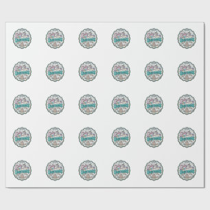 Papel De Presente Bolo de Unicórnio Confetes Unicórnios POD Pronto A