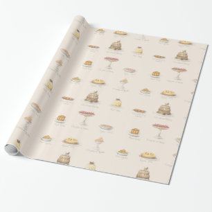 Papel De Presente Bolos de Natal