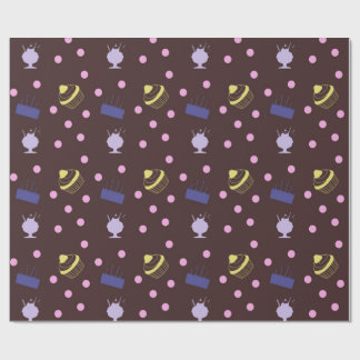 Papel De Presente bolos e sundaes de chocolate