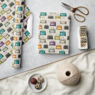 Papel De Presente Bolsa de Crocodilo Colorida Padrão de Moda