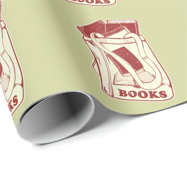 Papel De Presente Bolsa de livros que adoro ler (Ponta do rolo)