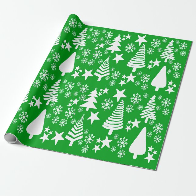 Papel De Presente Bolsa de Natal Verde (Desenrolado)