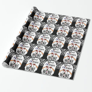 Papel De Presente Bom vinho dos amigos