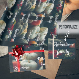 Papel De Presente Bombas de outono num jardim rústico