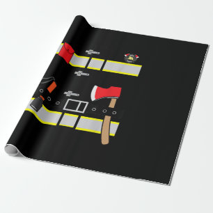 Papel De Presente Bombeiro Uniforme Bombeiro Figurino Halloween DIY