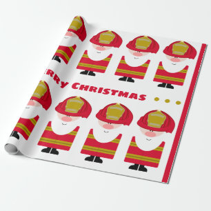 Papel De Presente Bombeiros Santa