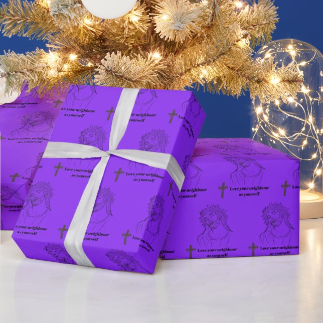 Papel De Presente bondade ao vizinho roxo (Feriados)