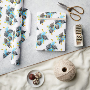 Papel De Presente Boné de formatura de Aquarela