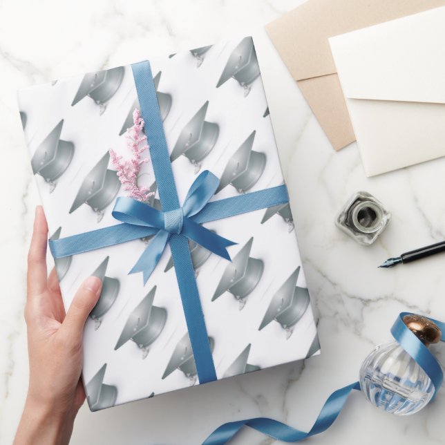 Papel De Presente Boné de formatura de prata (Presentear)