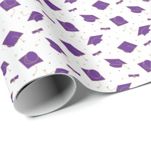 Papel De Presente Boné de formatura Roxo