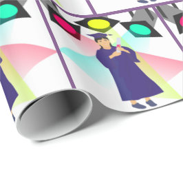 Papel De Presente Boné E Palhaço De Garota Com Destaques