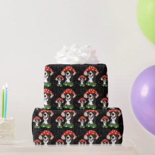 Papel De Presente Boné Vermelho de Cachorro da Montanha Bernese