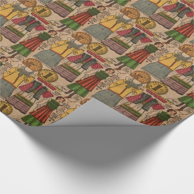 Papel De Presente Boneca de papel da década de 1930 (Ponta)