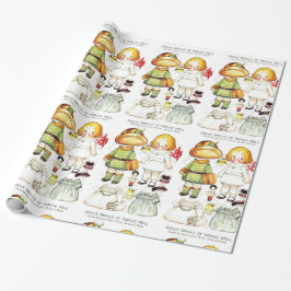 Papel De Presente Boneca de papel e roupas de estilo vintage adoráve