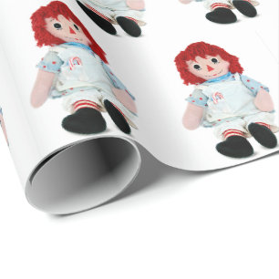 Papel De Presente Boneca de Trapo de Natal com Cana-de-Açúcar