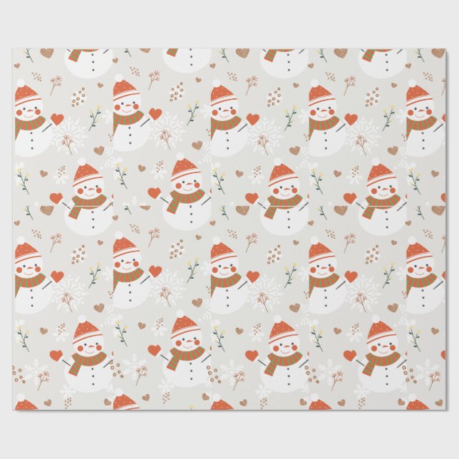 Papel De Presente ⛄ boneco de neve (Aberto)