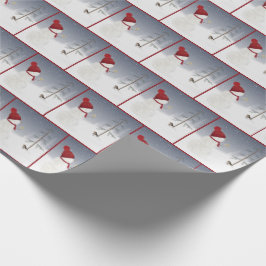 Papel De Presente boneco de neve com estrela de Natal