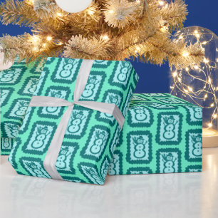 Papel De Presente Boneco de Neve de Natal Caprichoso Fofo e Brilhant