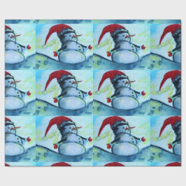 Papel De Presente Boneco de neve do papai noel
