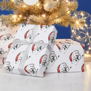 Papel De Presente Boneco de Neve do Papai Noel Fofo
