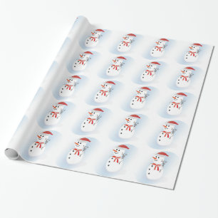 Papel De Presente Boneco de Neve Fofo