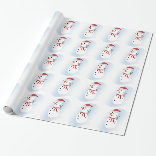 Papel De Presente Boneco de Neve Fofo (Desenrolado)